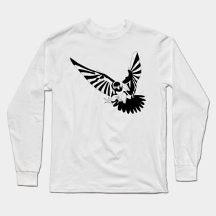 the falcon peregrine in ecopop Long Sleeve T-Shirt